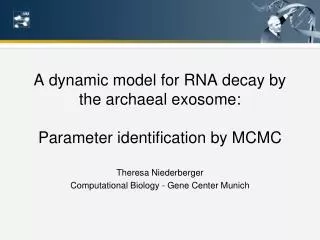 A dynamic model for RNA decay by the archaeal exosome: Parameter identification by MCMC