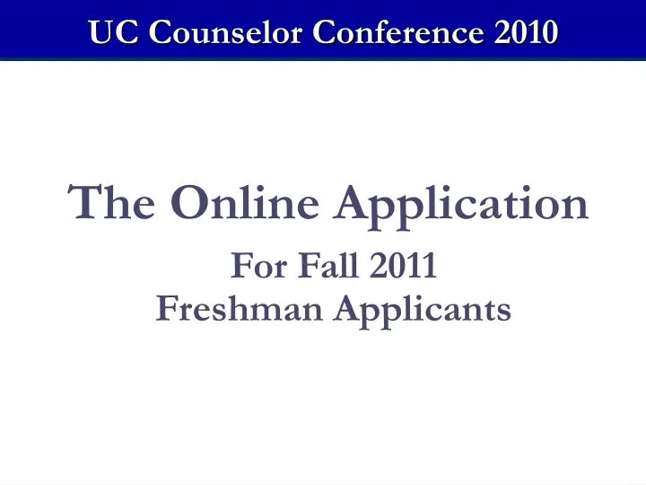 the online application