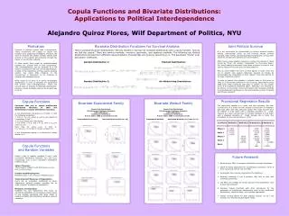 Copula Functions and Bivariate Distributions: Applications to Political Interdependence