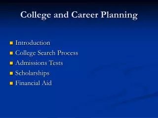 College and Career Planning