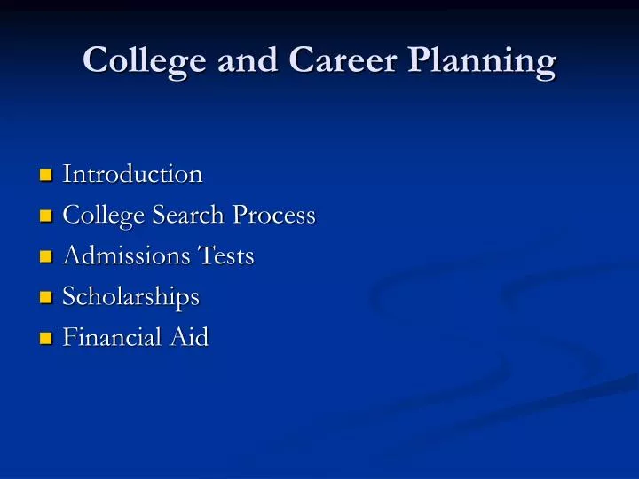 college and career planning