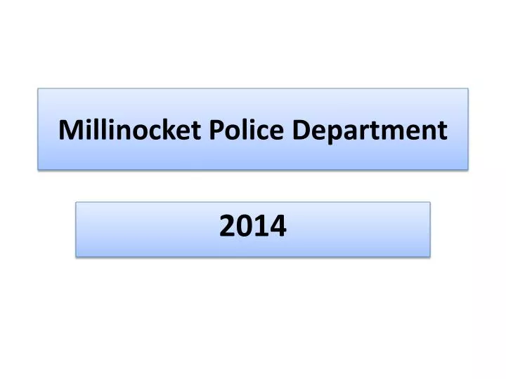 millinocket police department