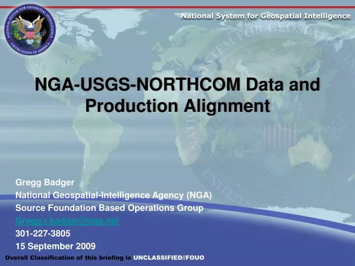 nga usgs northcom data and production alignment