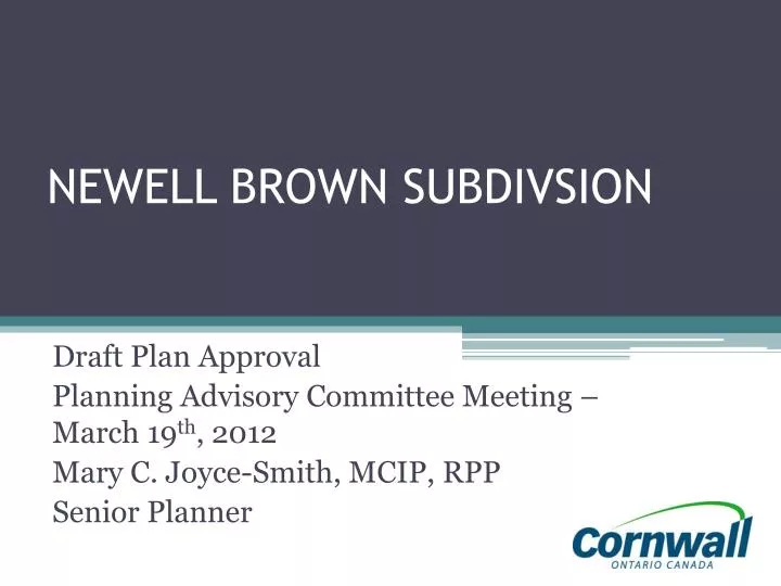 newell brown subdivsion