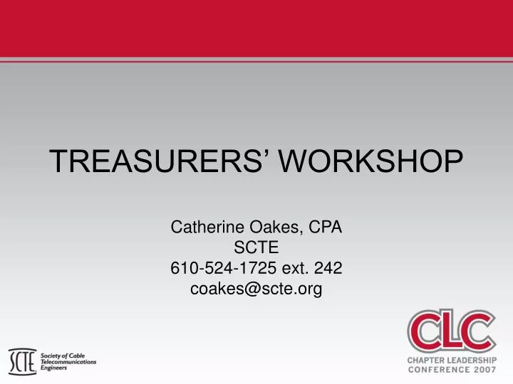 treasurers workshop
