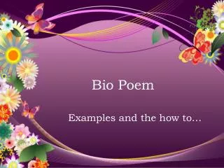 Bio Poem