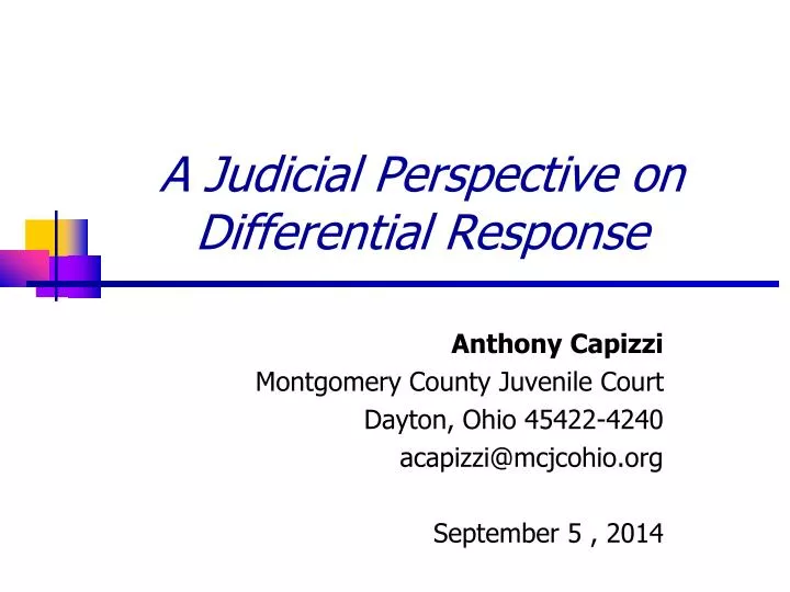 a judicial perspective on differential response