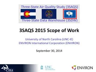 Three-State Air Quality Study (3SAQS) Three-State Data Warehouse (3SDW)