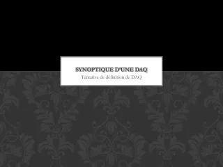 synoptique d une daq