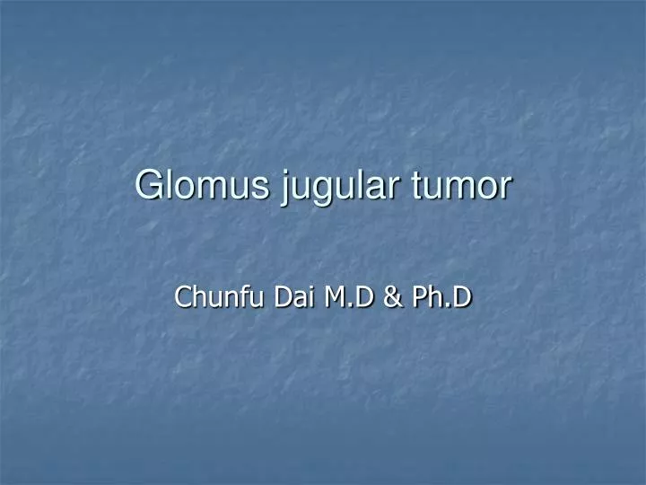 glomus jugular tumor