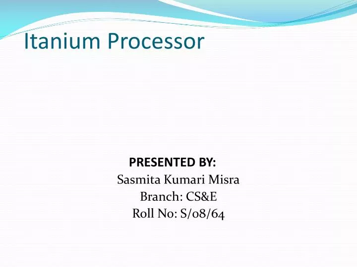 itanium processor