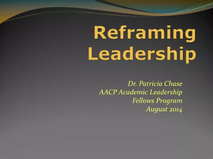 reframing leadership