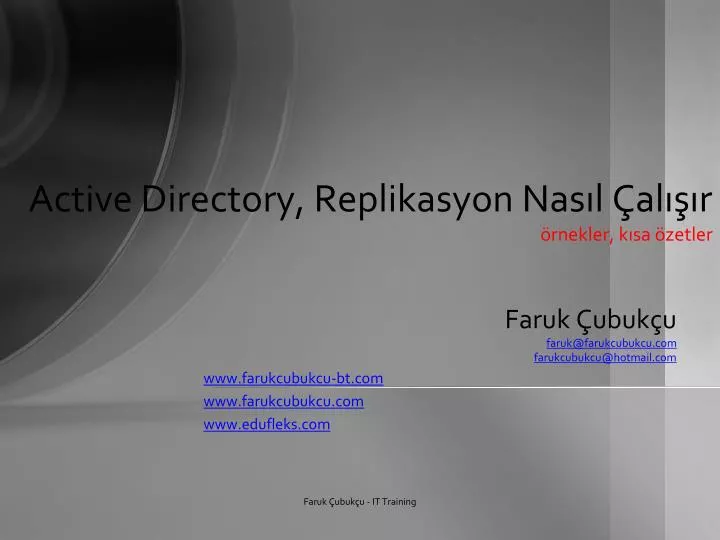 active directory replikasyon nas l al r rnekler k sa zetler