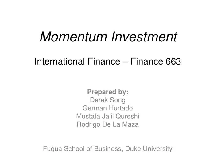 momentum investment international finance finance 663