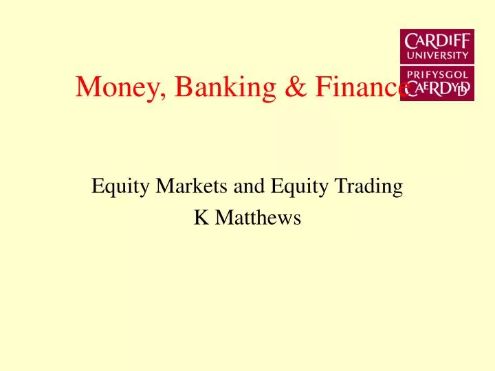 money banking finance