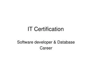 IT Certification