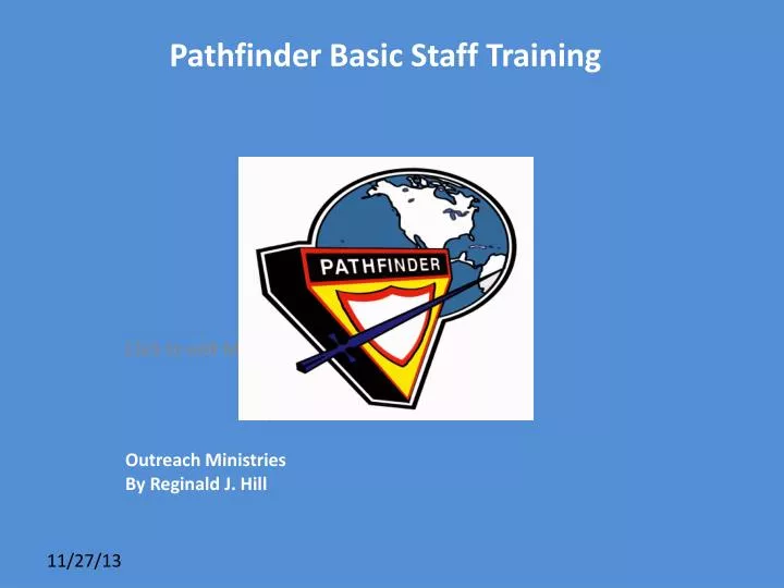 pathfinder basic staff training