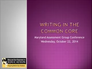 Writing in the common core