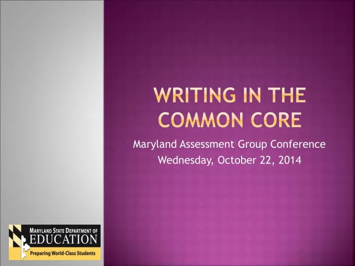 writing in the common core
