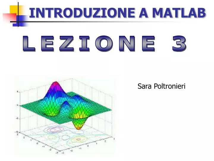 introduzione a matlab