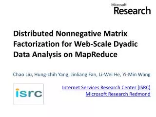 Distributed Nonnegative Matrix Factorization for Web-Scale Dyadic Data Analysis on MapReduce