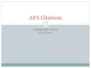 APA Citations