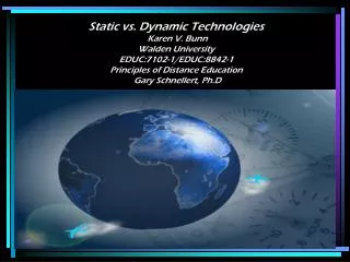 Technology /Media for Distance Education