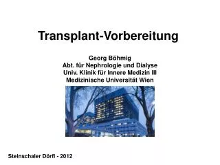 transplant vorbereitung