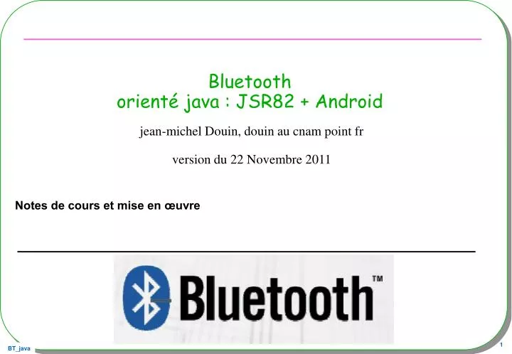bluetooth orient java jsr82 android
