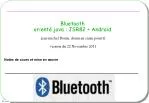 Bluetooth orienté java : JSR82 + Android