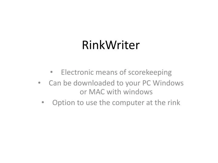 rinkwriter
