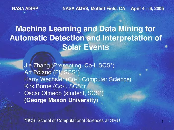 machine learning and data mining for automatic detection and interpretation of solar events