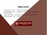 MBUG 2014 - slide 1