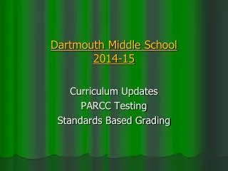 Dartmouth Middle School 2014-15