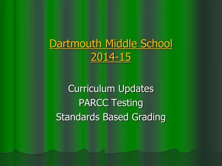 dartmouth middle school 2014 15