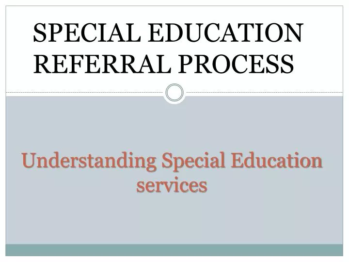 understanding special education services