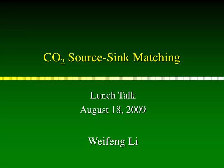 co 2 source sink matching