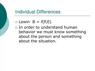 Individual Differences