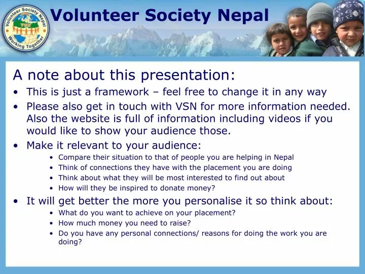 volunteer society nepal