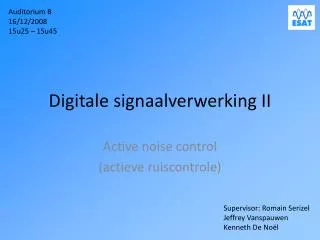 digitale signaalverwerking ii