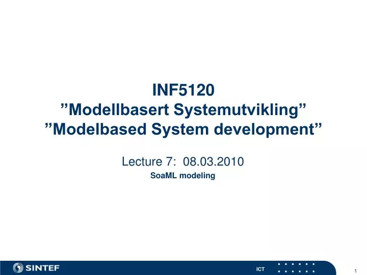 inf5120 modellbasert systemutvikling modelbased system development