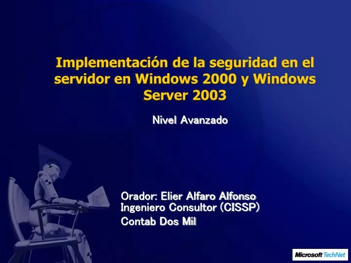 implementaci n de la seguridad en el servidor en windows 2000 y windows server 2003