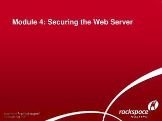 Module 4: Securing the Web Server