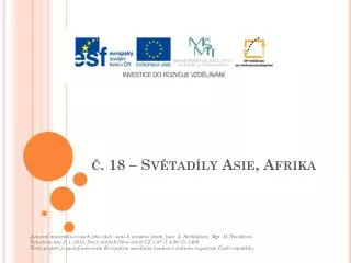 18 sv tad ly asie afrika