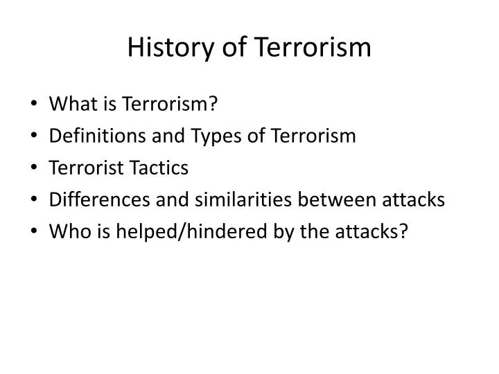 history of terrorism