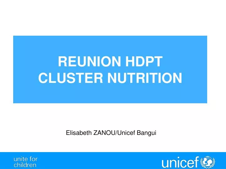 reunion hdpt cluster nutrition