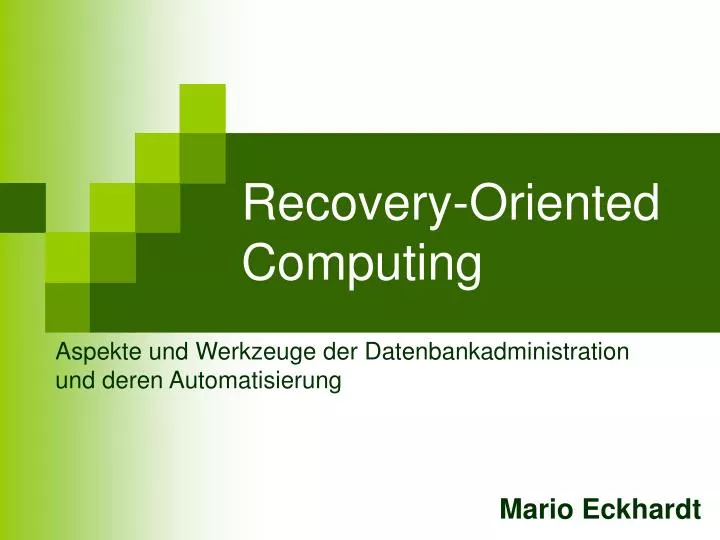 recovery oriented computing
