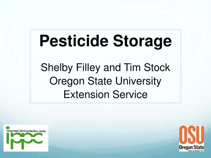pesticide storage