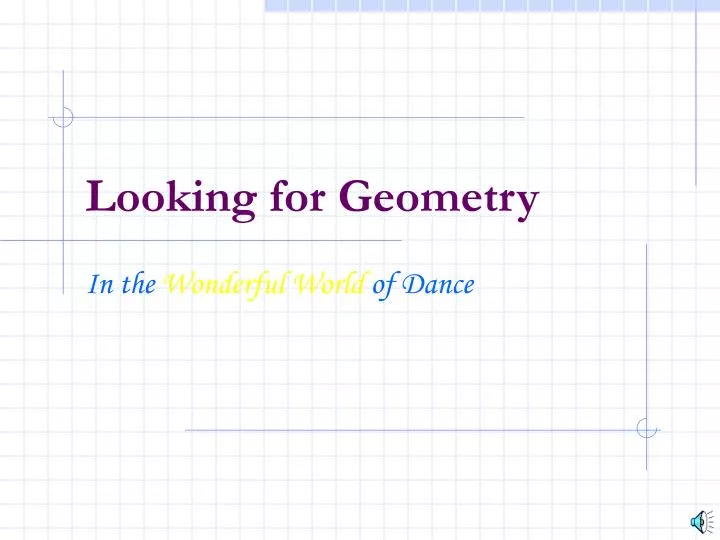 looking for geometry