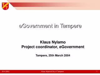 eGovernment in Tampere